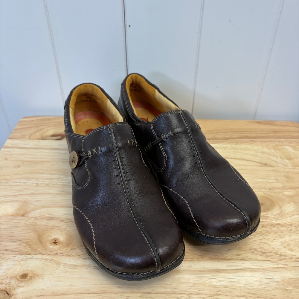 Clarks Un.Loop Classic Slip On Loafers Womens Size 10M Coastal Grandma Comfy